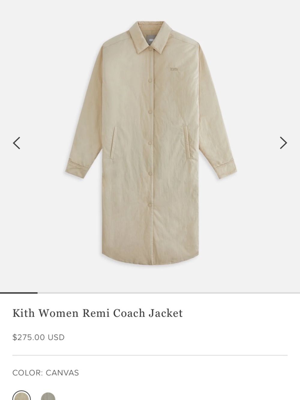 Kith Women Trench Coat - Canvas Beige XS